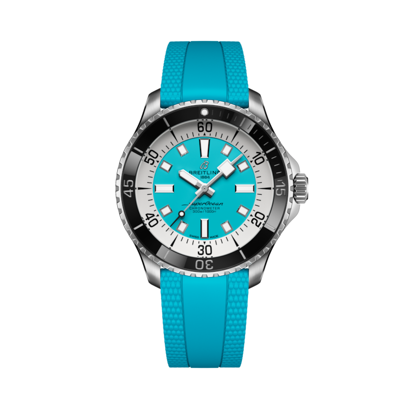 Superocean Automatic 44超級海洋自動腕錶 绿松石 | V-DIAL-COLOR-9876 dial, A17376211L2S2