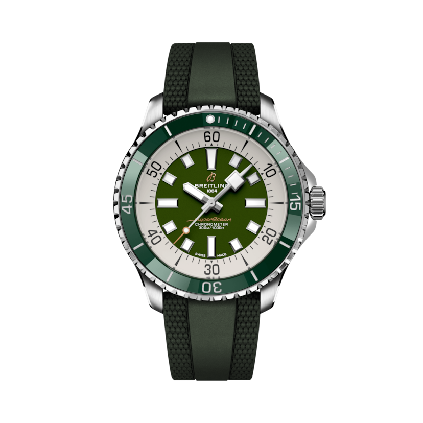 Superocean Automatic 44超級海洋自動腕錶 綠色 | V-DIAL-COLOR-5765 dial, A17376A31L1S1