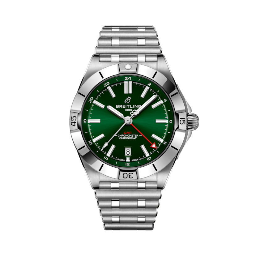 Chronomat Automatic GMT 40機械計時自動腕錶 綠色 | V-DIAL-COLOR-5765 dial, A32398101L1A1