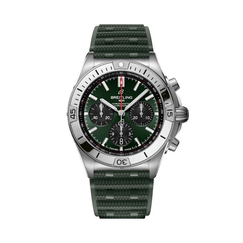 Chronomat B01 42機械計時腕錶 綠色 | V-DIAL-COLOR-5765 dial, AB0134101L2S1