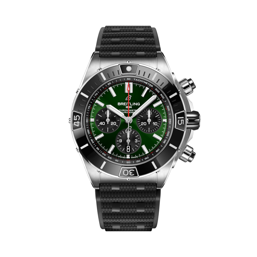 Super Chronomat超級機械計時B01腕錶44 綠色 | V-DIAL-COLOR-5765 dial, AB0136251L1S1