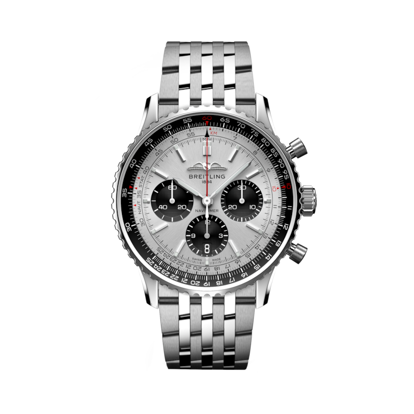 Navitimer B01 Chronograph 43航空計時腕錶 銀色 | V-DIAL-COLOR-5843 dial, AB0138241G1A1