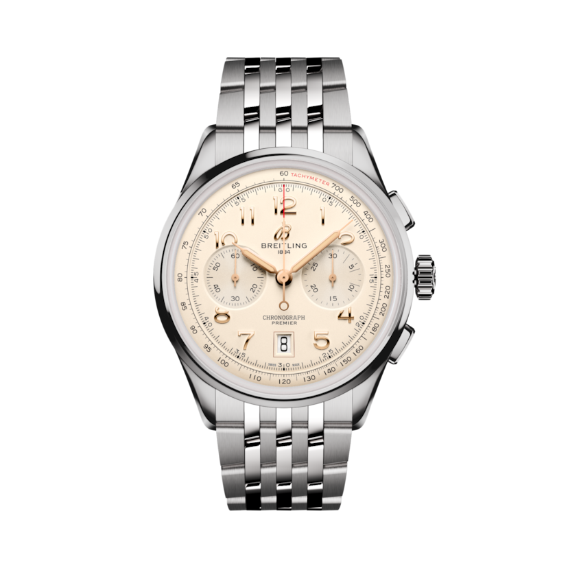 Premier B01 Chronograph 42計時腕錶 奶油色 | V-DIAL-COLOR-5842 dial, AB0145211G1A1