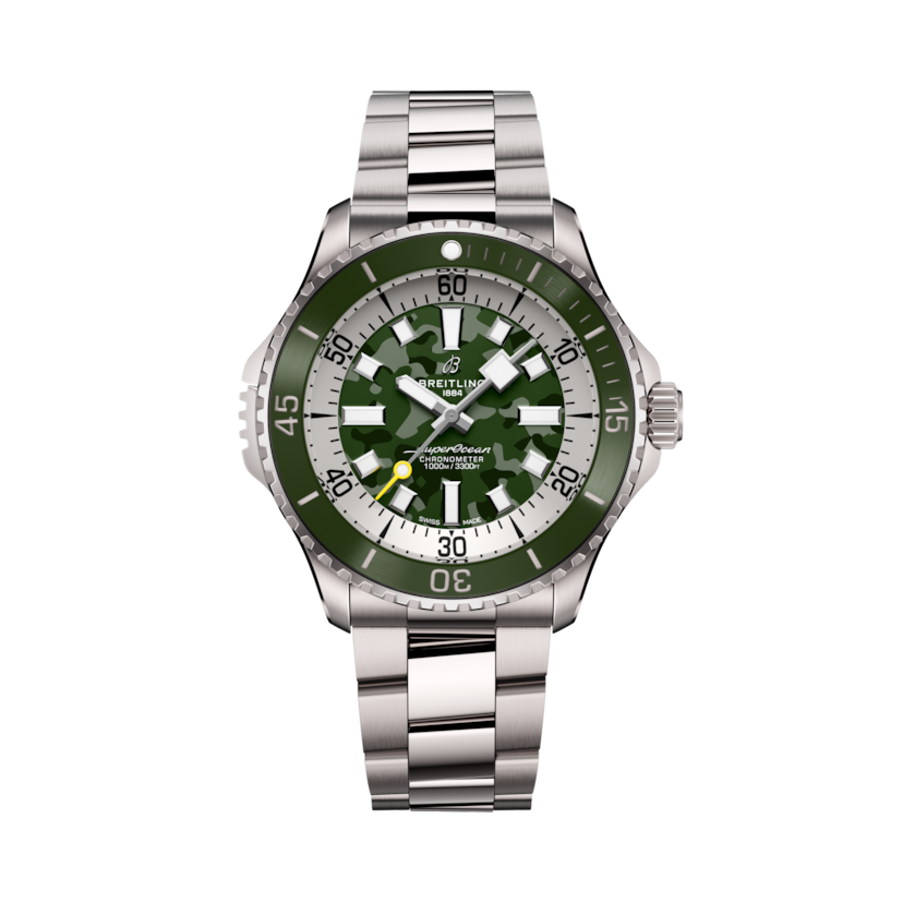 Superocean Automatic 46 Super Diver超級海洋自動機械46超級潛水員腕錶 綠色 | V-DIAL-COLOR-5765 dial, E10379D31L1E1