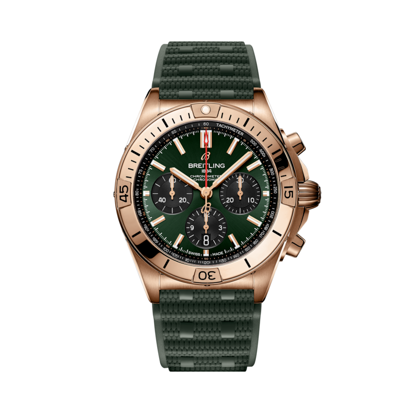 Chronomat B01 42機械計時腕錶 綠色 | V-DIAL-COLOR-5765 dial, RB0134101L1S1