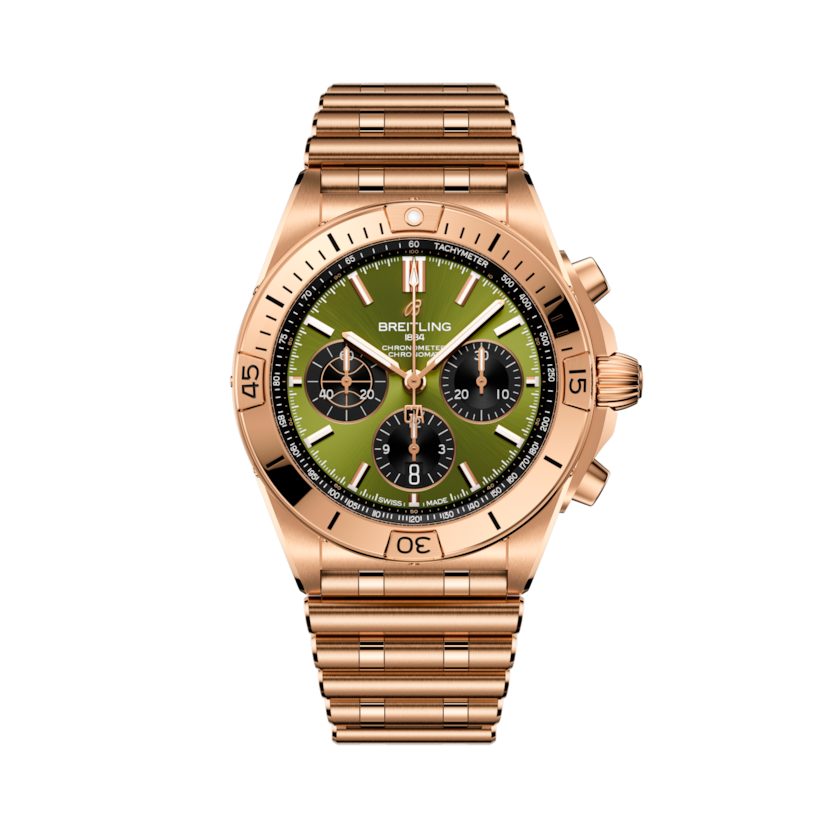 Chronomat B01 42機械計時腕錶揚尼斯·安戴托昆波特別版 綠色 | V-DIAL-COLOR-5765 dial, RB01344A1L1R1