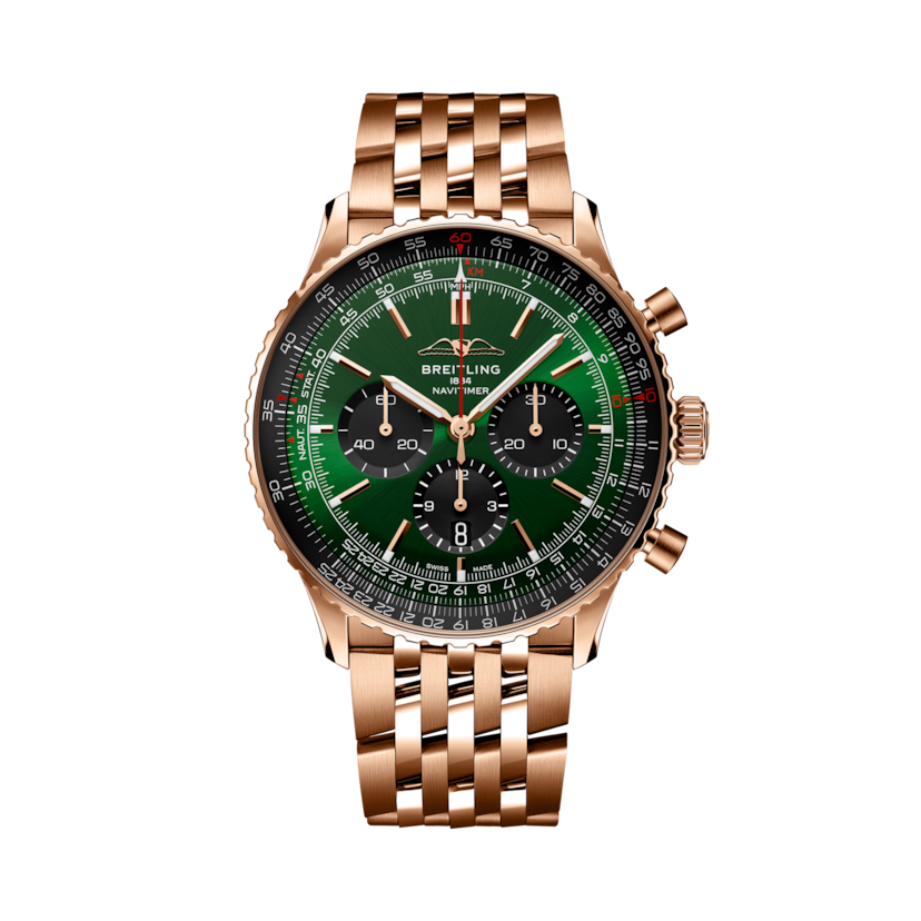 Navitimer B01 Chronograph 46航空計時腕錶 綠色 | V-DIAL-COLOR-5765 dial, RB0137241L1R1