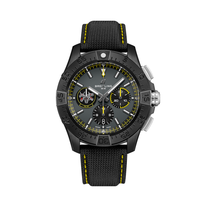 Avenger B01 Chronograph 44 Night Mission Bloodhounds復仇者夜間任務計時腕錶「美國海軍尋血犬中隊特別版」 煙灰 | V-DIAL-COLOR-5664 dial, SB01472A1B1X1