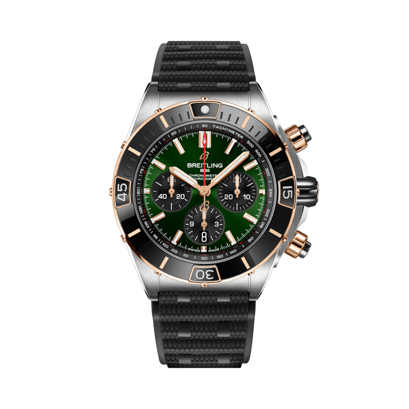 Super Chronomat超級機械計時B01腕錶44 綠色 | V-DIAL-COLOR-5765 dial, UB0136251L1S1