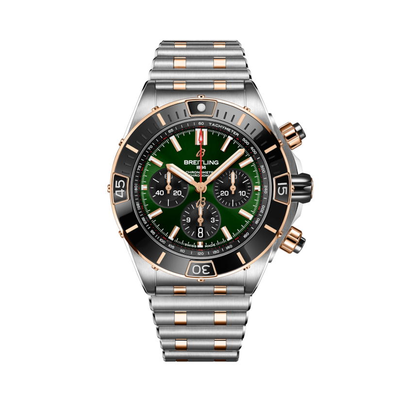 Super Chronomat超級機械計時B01腕錶44 綠色 | V-DIAL-COLOR-5765 dial, UB0136251L1U1